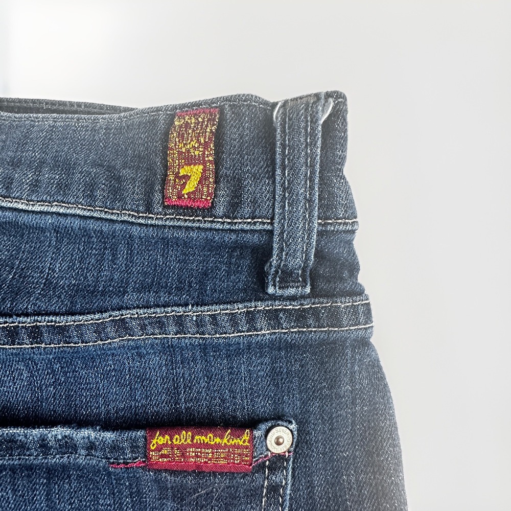 7 For All Mankind Austyn Men's Jeans 33x29 Dark Wash Relaxed Straight Stretch - Picture 11 of 11